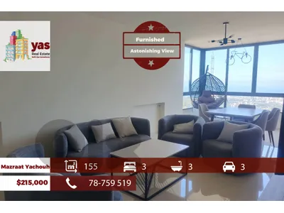 Mazraat Yachouh 155m2 | Astonishing View | New Flat | Queit Street |PM