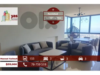 Mazraat Yachouh 155m2 | Astonishing View | New Flat | Quiet Street |PM