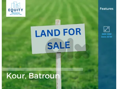 3600 SQM Land For Sale In Kour, Batroun #CT43498