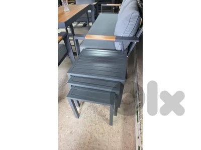 set table aluminium. طقم طاولات الومينيوم