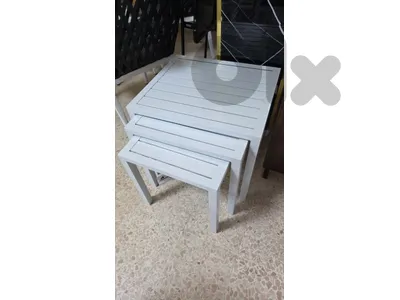 set table aluminium. طقم طاولات الومينيوم