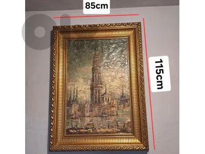 signed european oil painting on canvas