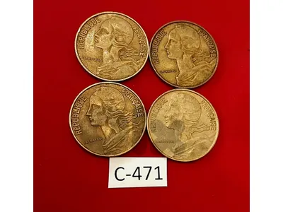 France 1960's 20 centimes x 4 coins Lot # C-471
