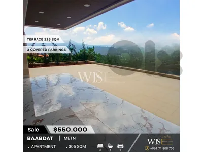 🏠 305 SQM Apartment with Garden & Terrace for SALE in Baabdat!