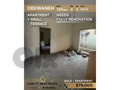 Apartment for sale in Dekwaneh RK313 شقة للبيع في الدكوانة