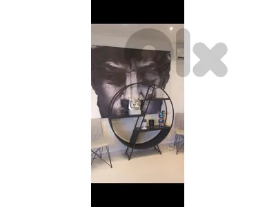 metal circle stand console