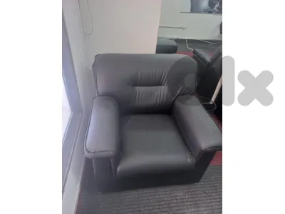 3 pcs black sofa set