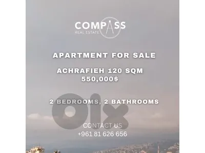 A new apartment in Achrafieh for sale 120sqm with open view on the 10t