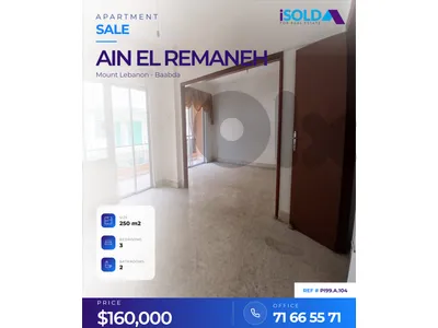 250 m2 apartment 4sale in Ain el remaneh, furn el chebbek 250 m2 apartment 4sale in Ain el remaneh, furn el chebbek