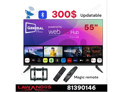 Led GENERAL prime 55” webOs 4K UHD + magic remote مع ستاند وكفالة Led GENERAL prime 55” webOs 4K UHD + magic remote مع ستاند وكفالة