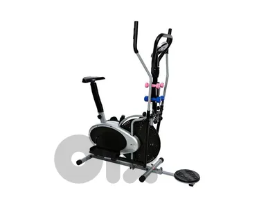 ellipticall bike model body system , with 4 dumbells