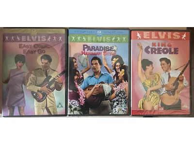Selling a bundle of 3 classic Elvis Presley musical feature films on DVD from the Paramount Pictures Widescreen Collection. All three items are brand new, factory-sealed in their original plastic wrap
