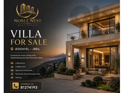 Villa For Sale in Jeddayel Jbeil فيلا للبيع في جدايل جبيل