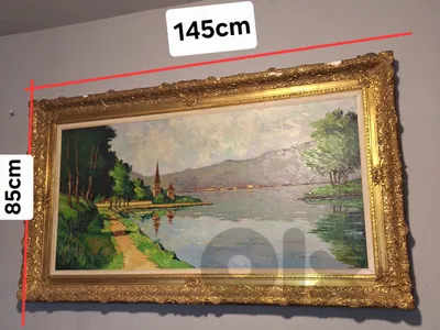 ARMAND LACOUR french signed painting on canvas