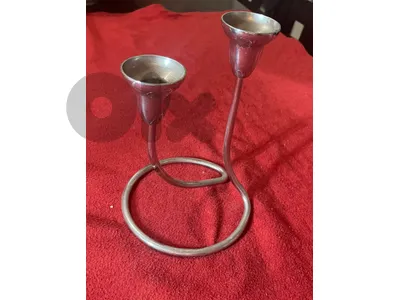 Georg Jensen Swing stainless steel double candlestick holder