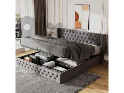 Double bed 160x200 New upholstered bed bed frame bed box spring bed