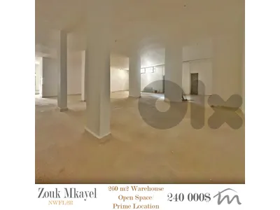 Zouk Mikayel | 260m² Warehouse | 1 Minute From HIghway | Open Space