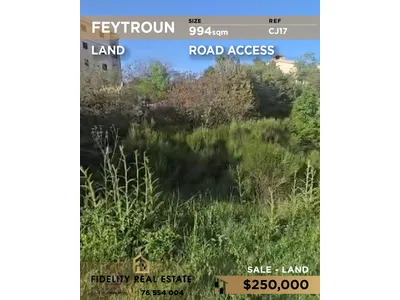 Land for sale in Feytroun CJ17 أرض  للبيع في فيطرون