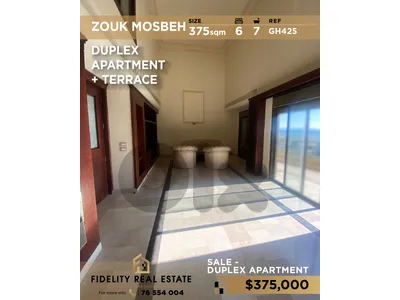 Apartment duplex sale Zouk Mosbeh GH425 شقة دوبلكس للبيع في زوق مصبح