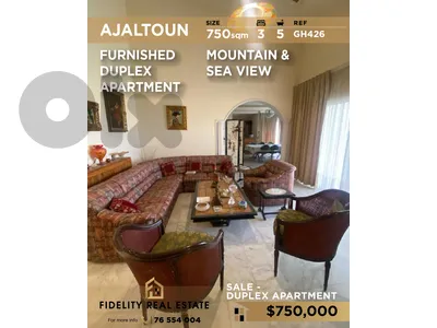 Apartment duplex sale in Ajaltoun GH426 شقة دوبلكس للبيع في عجلتون