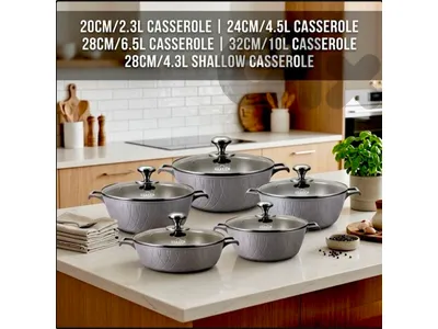 UAKEEN Die-Cast Granite Coated Cookware Set (VK-24) طقم طناجر