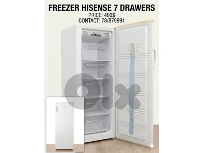 Hisense Upright 7-Drawer No-Frost Freezer - Excellent Condition