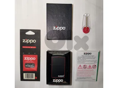 ZIPPO Black Matte edition with Red Trim