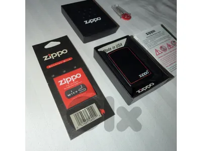 ZIPPO Black Matte edition with Red Trim