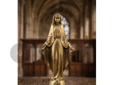 تمثال السيدة العذراء مريم – نحاس خالص (1830م، 1.3 كغ) Virgin Mary Copper Statue – 1830 (1.3 kg)