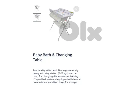 Baby Bath& changing table