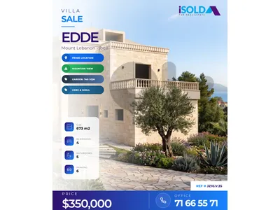 673m2 Villa+Sea/Mountain View+Garden/Terrace+Pool 4sale in Eddeh/Jbeil
