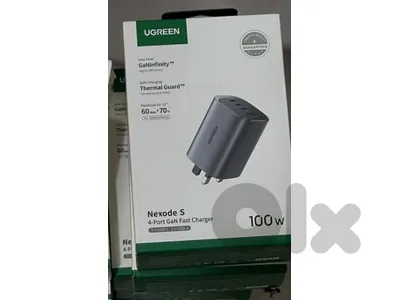 Ugreen Nexode S 100w 4-port gan fast charger 3pin (3xusb-c,1xusb-a) black