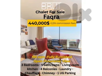 Amazing 185 sqm Chalet for sale in Faqra  - Open Panoramic view