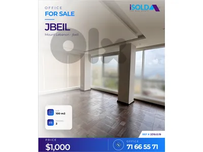 100 m2 office-open sea view 4rent- Prime location in Jbeil