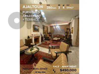 Apartment for sale in Ajaltoun GH427 شقة مفروشة للبيع في عجلتون