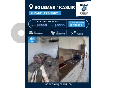 Chalet for rent in Solemar/Kaslik
