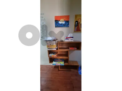 2 double book shelves