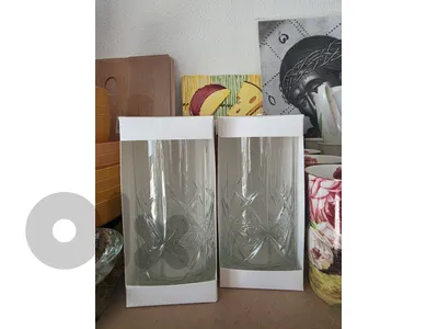 Clear glasses with design