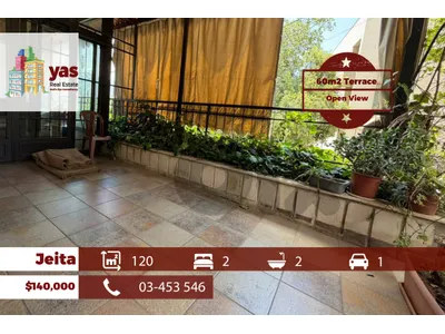 Jeita 120m2 | 60m2 Terrace | Well Maintained | Open View | EL