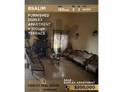 Apartment for sale in Bsalim GH391 شقة دوبلكس مفروشة للبيع في بصاليم