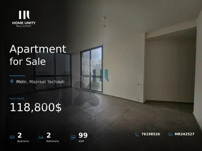brand new apartment for sale in Mazraat Yachouh, Metn