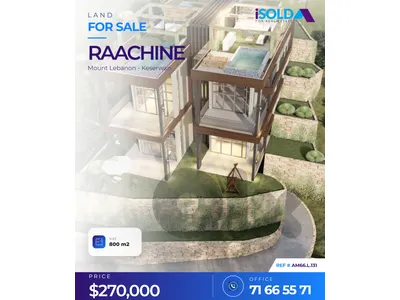 800m2 Land+building permit-open view 4sale in Raachine-AM66.L.131