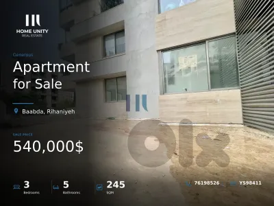 brand new apartment with terrace for sale in baabda - rihaniyeh