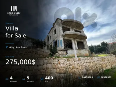 villa on 1000 sqm land under construction for sale in aabay