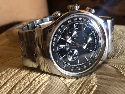 Watch swatch I R O N Y Swiss made crhono takemitere woking fine