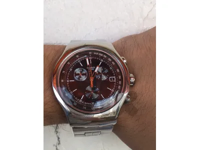 Watch swatch I R O N Y Swiss made crhono takemitere woking fine