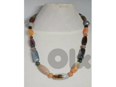 20$ genuine multi agate stone neckkace