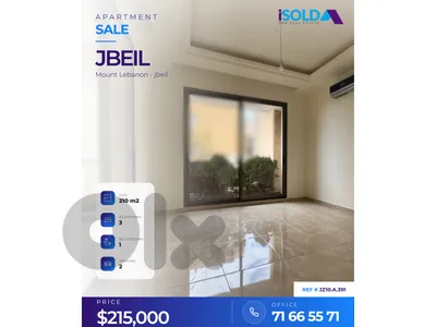 210 m2 apartment open mountain/sea view for sale in Jbeil - JZ10.A.391