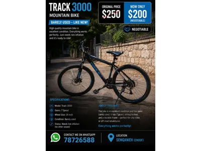 track 3000 mountain bike