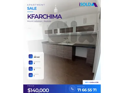 140sqm Apartment For Sale In Kfarchima+120sqm Terrace-GH54.A.158